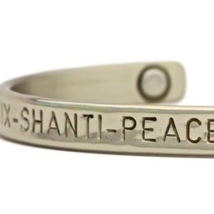 NEW Peace Silver Magnetic Bracelet by Sergio Lub